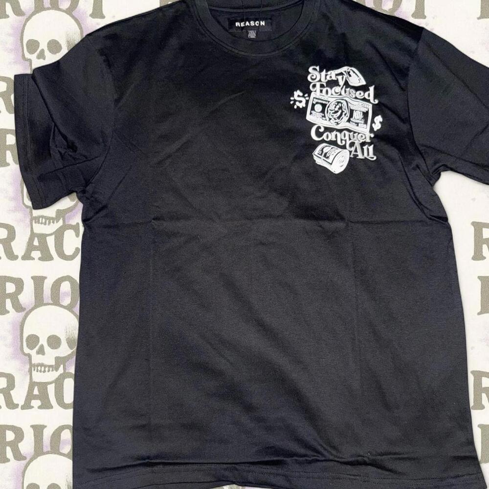 💵 Reason “Stay Focused / Small Circle Big Checks” Graphic Tee 💵